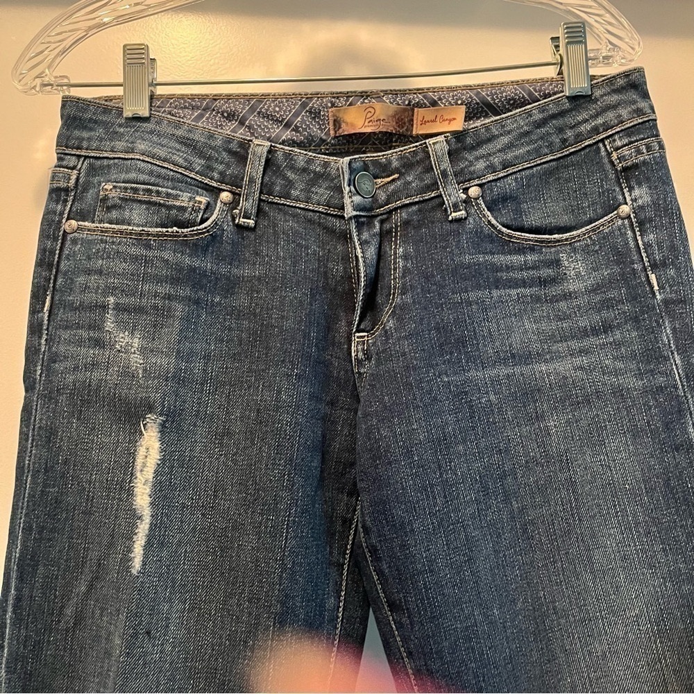 PAIGE Laurel Canyon Low Rise Bootcut Jeans Size 27 Y2K - Picture 15 of 15